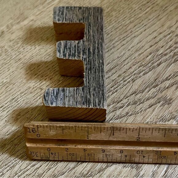 Rustic Reclaimed 3D Wood Painted Toy Soldiers Letter Cutouts Shapes - Picture 14 of 16